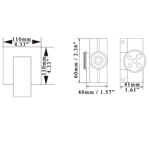HMR - Square Shower Valve and Trims in Brushed Nickel, Solid Brass