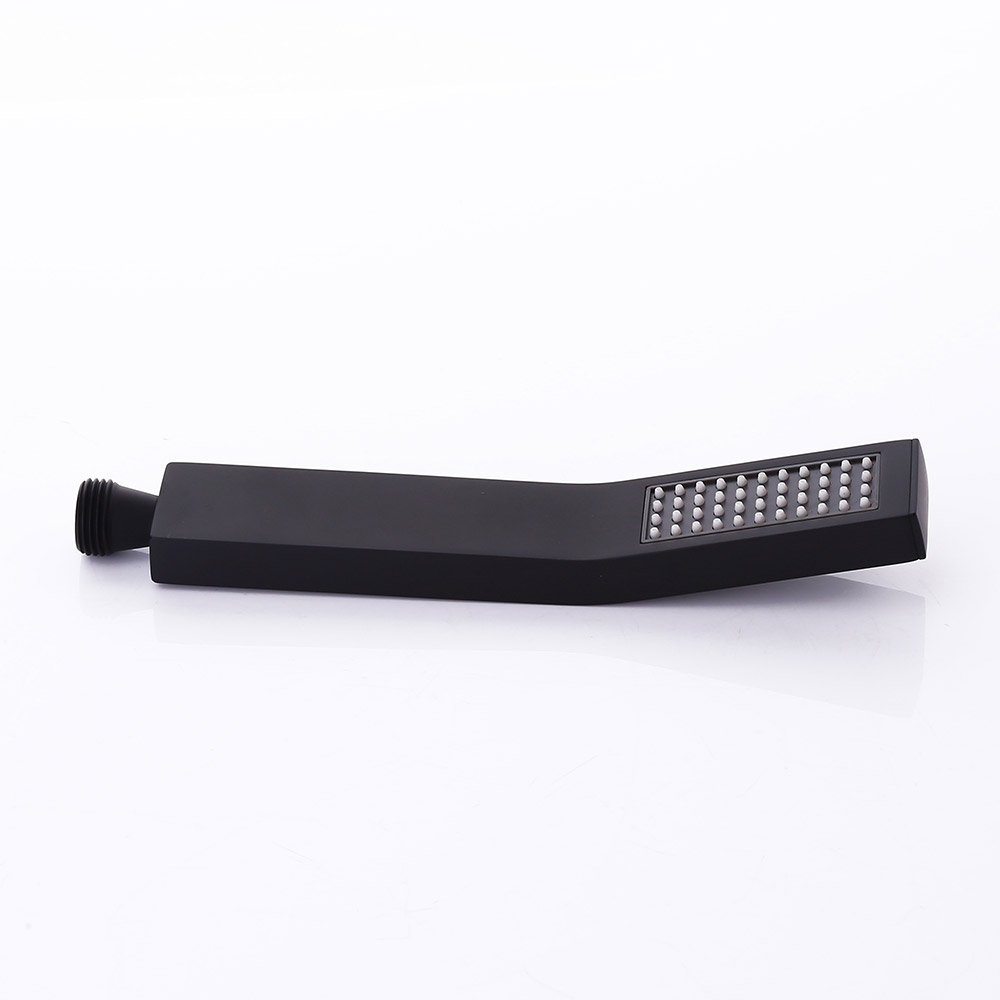 HMR - Square Handheld Hand Shower Head in Matte Black, Brass