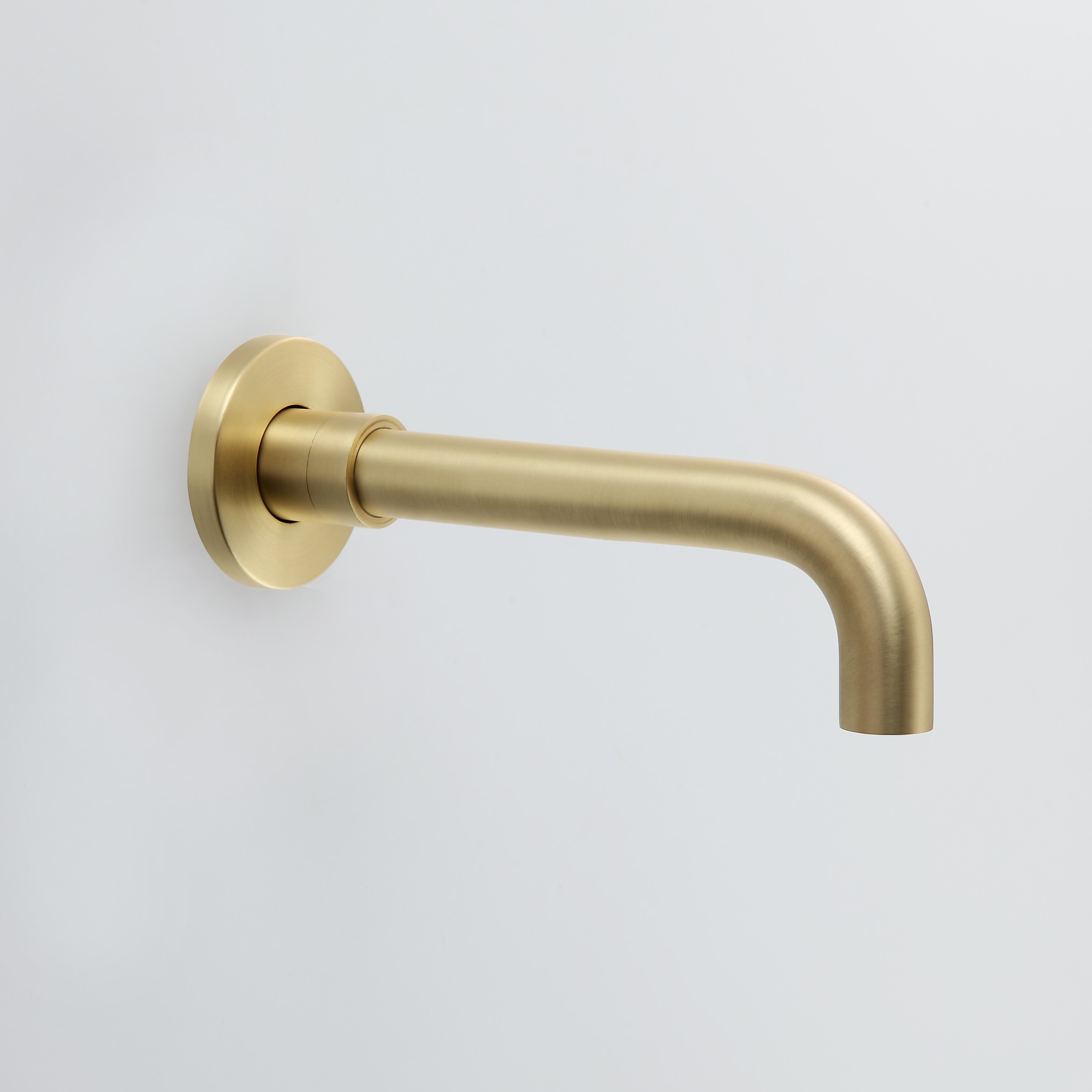HMR - Wall Mounted Single Lever Bathroom Sink Swivel Faucet in Brushed Brass