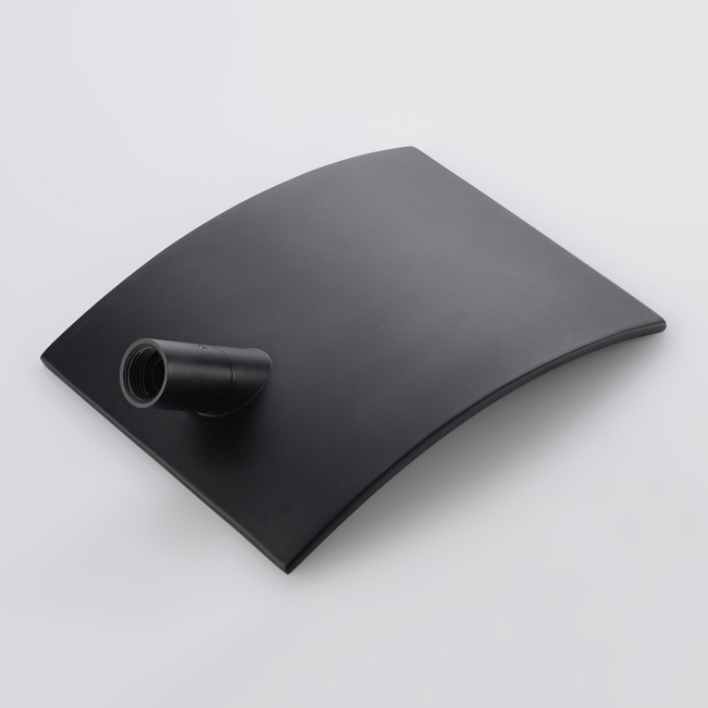 HMR - Wall Stainless Steel Waterfall Shower Head in Matte Black