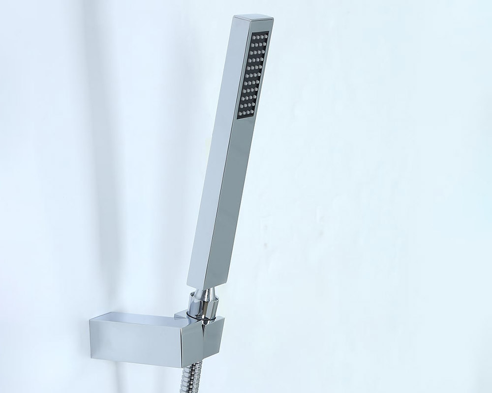 HMR - Wall Mount Waterfall 2-Handle Faucet with Hand Shower in Chrome