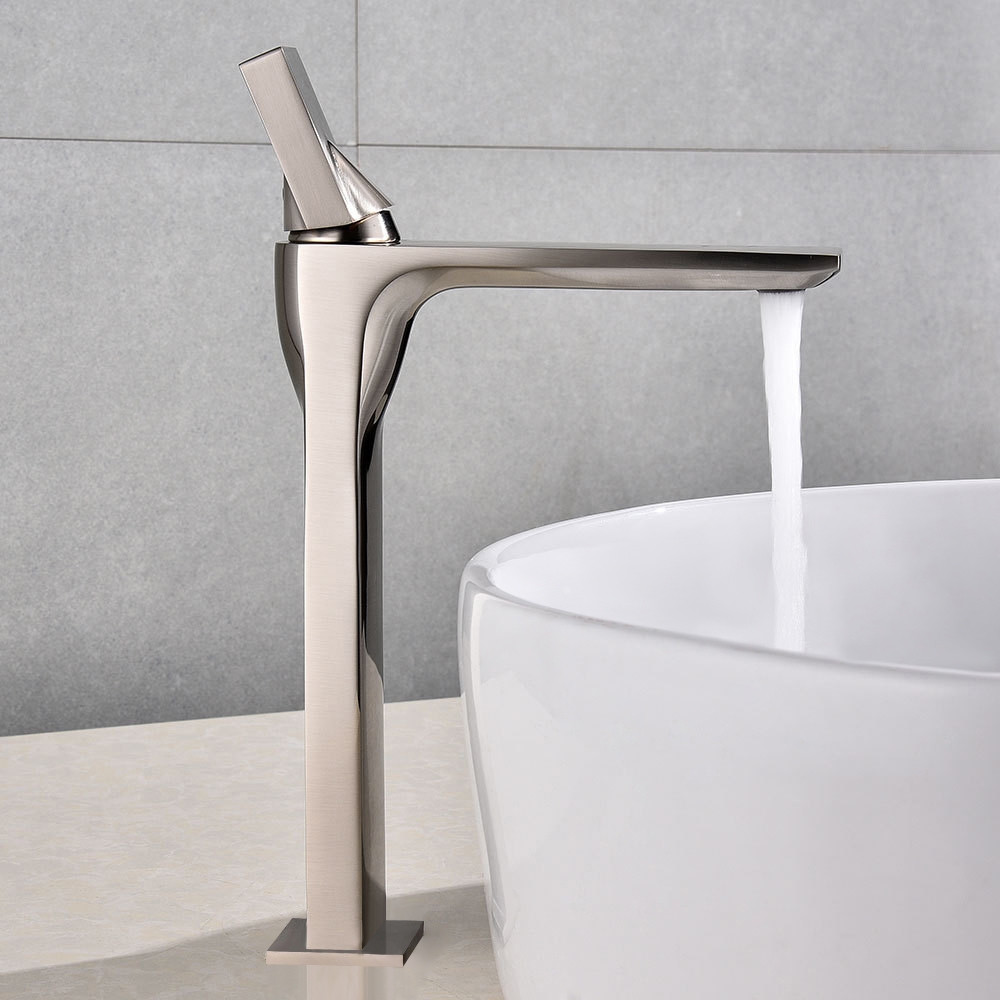 HMR - Utop Modern Single Hole 1-Handle Bathroom Vessel Sink Faucet in Solid Brass