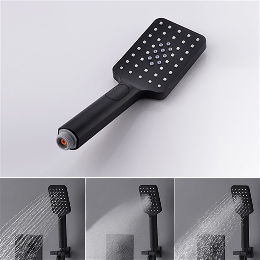 HMR Thermostatic 16" Shower System with Handheld Shower - Matte Black