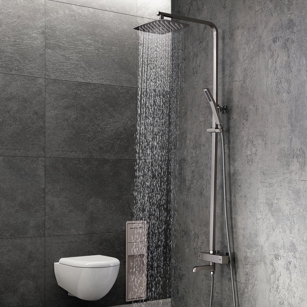 HMR - Shower Fixture Brass with Handheld Shower in Brushed Nickel