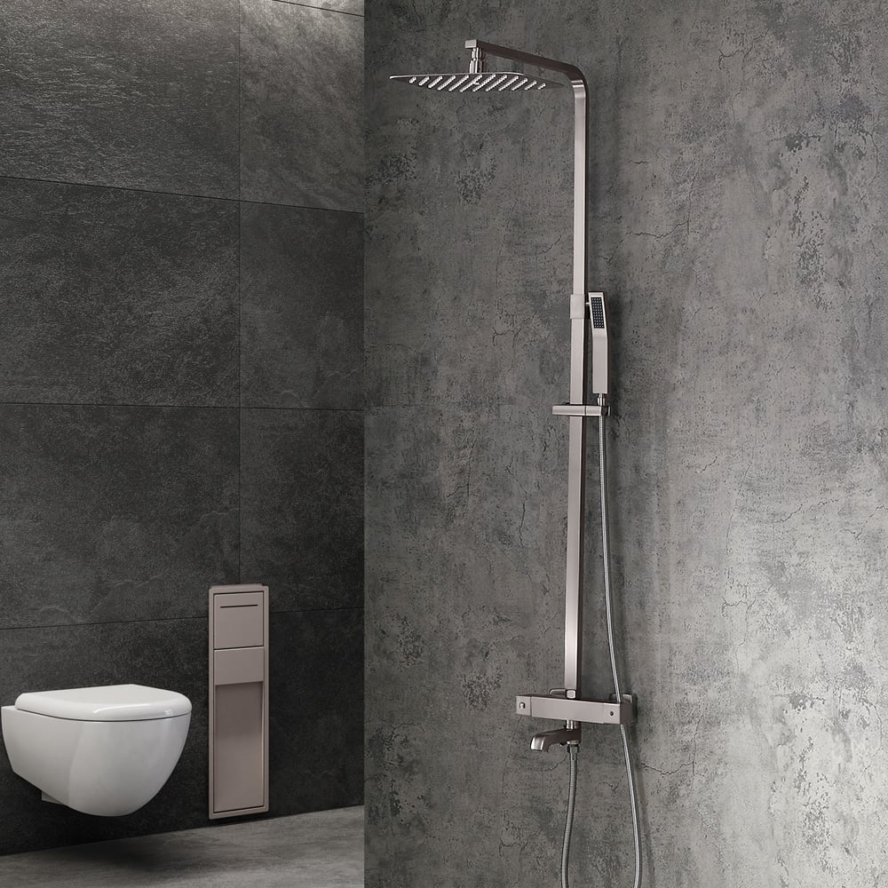 HMR - Shower Fixture Brass with Handheld Shower in Brushed Nickel