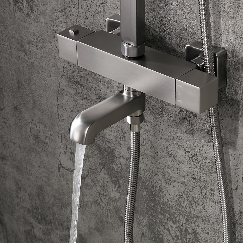 HMR - Shower Fixture Brass with Handheld Shower in Brushed Nickel