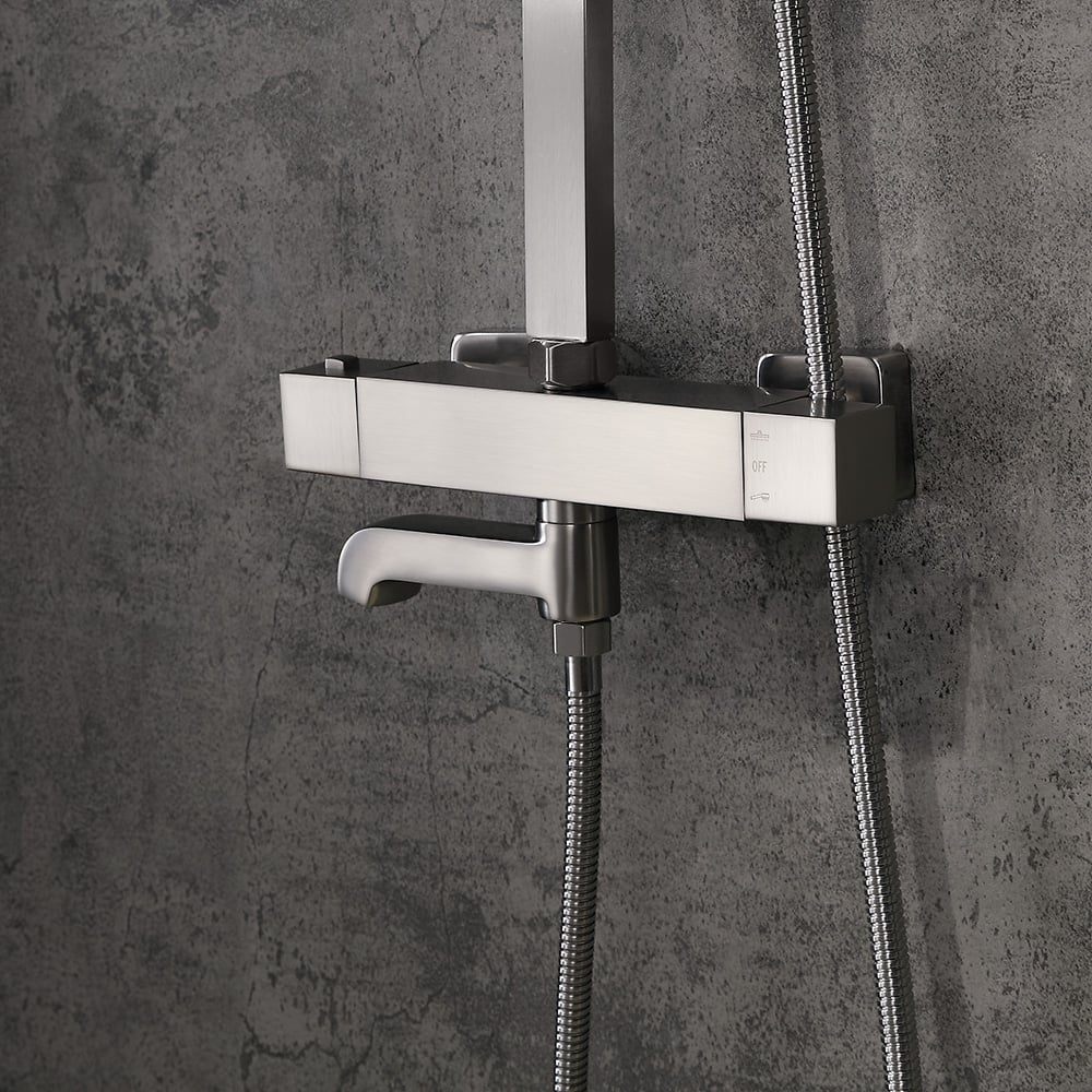 HMR - Shower Fixture Brass with Handheld Shower in Brushed Nickel