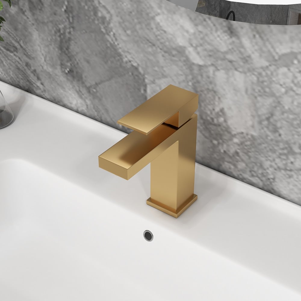 HMR - Deck Mounted One-Hole Single Handle Bathroom Sink Faucet in Vland Stylish Luxury