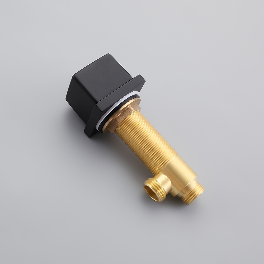 HMR - Victoria Double Handle Brass Deck Mounted Faucet in Matte Black