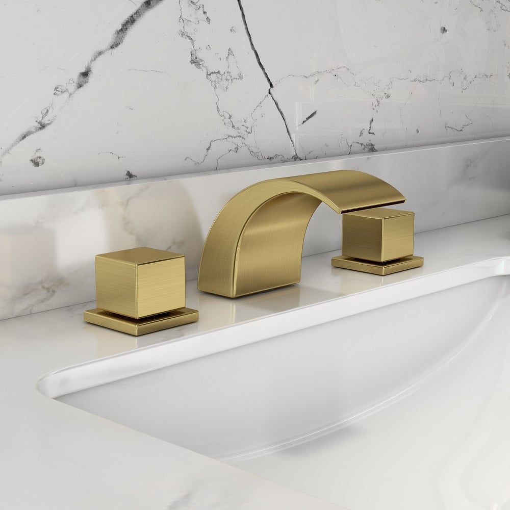 HMR - 2-Handle Bathroom Sink Faucet in Brushed Gold