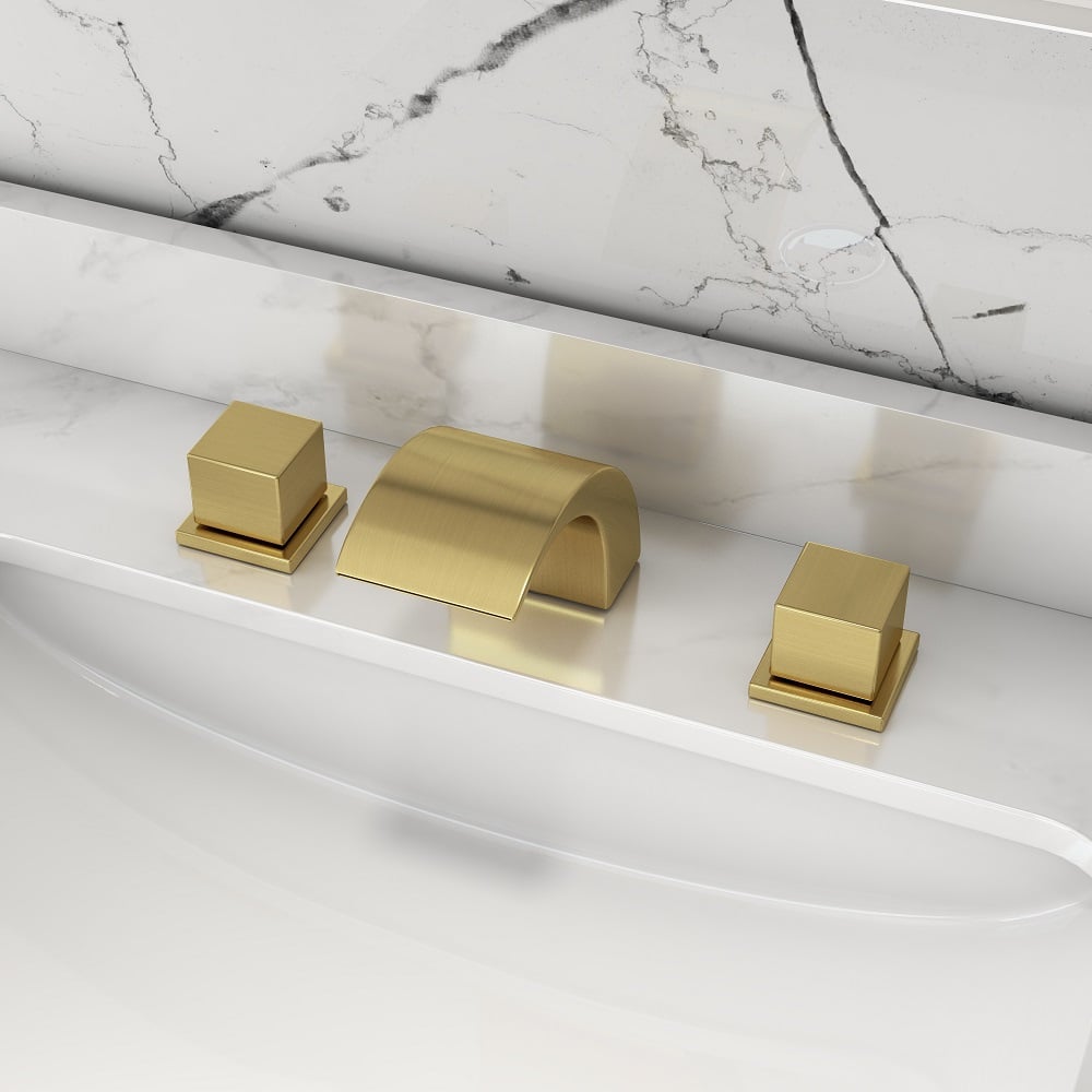 HMR - 2-Handle Bathroom Sink Faucet in Brushed Gold