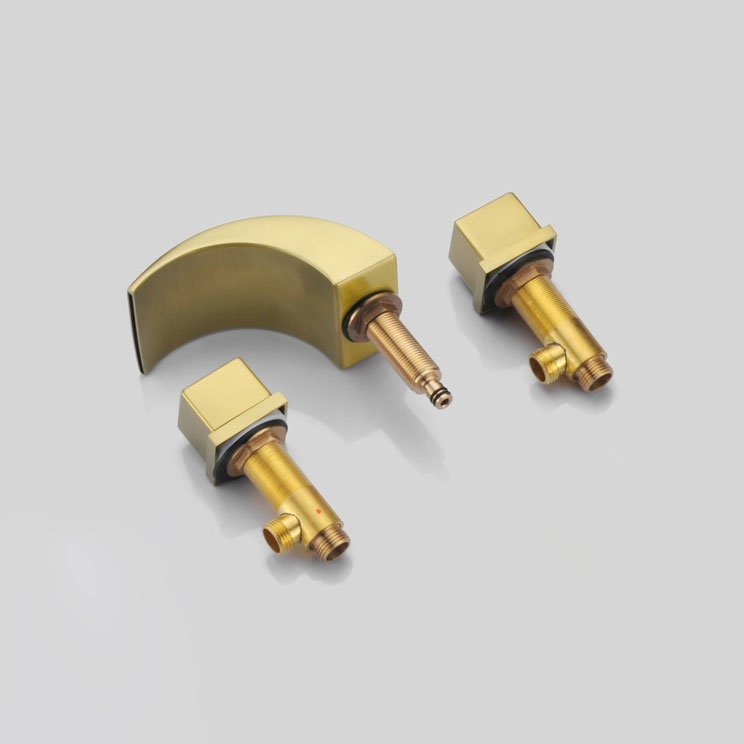 HMR - 2-Handle Bathroom Sink Faucet in Brushed Gold