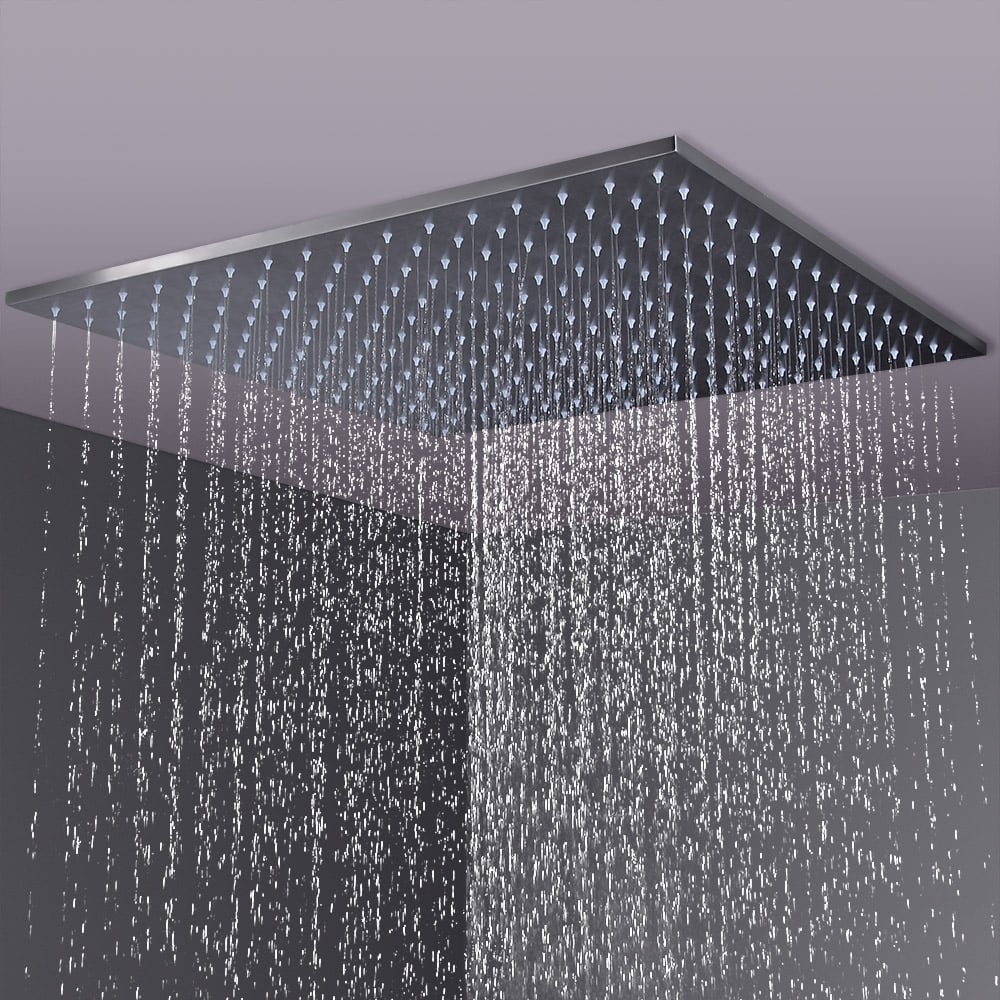 HMR - Flush Mount Shower System with Hand Shower and Body Jets in Thermostatic Shower Valve