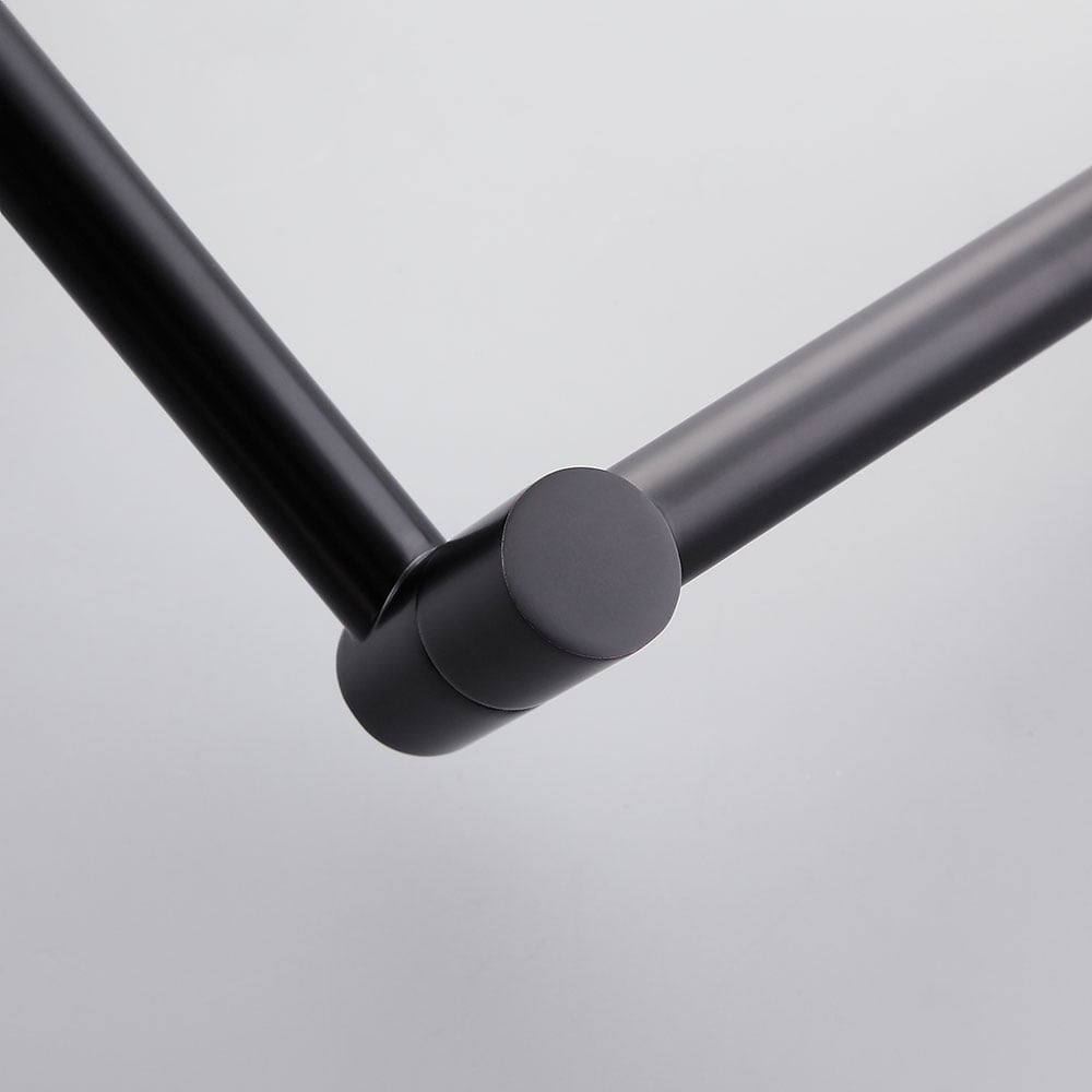 HMR - Modern Retractable Wall-Mounted Kitchen Faucet with Spray in Black