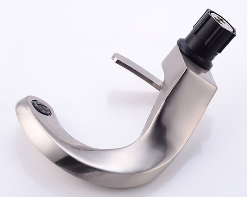 HMR Modern Creative Single Hole Bathroom Sink Faucet - Brushed Nickel