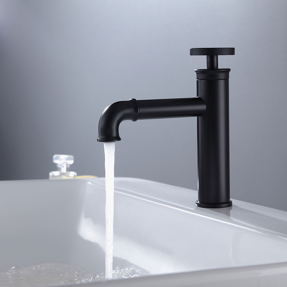 HMR - Ruth Single Hole Faucet Single Handle in Matte Black, Brass