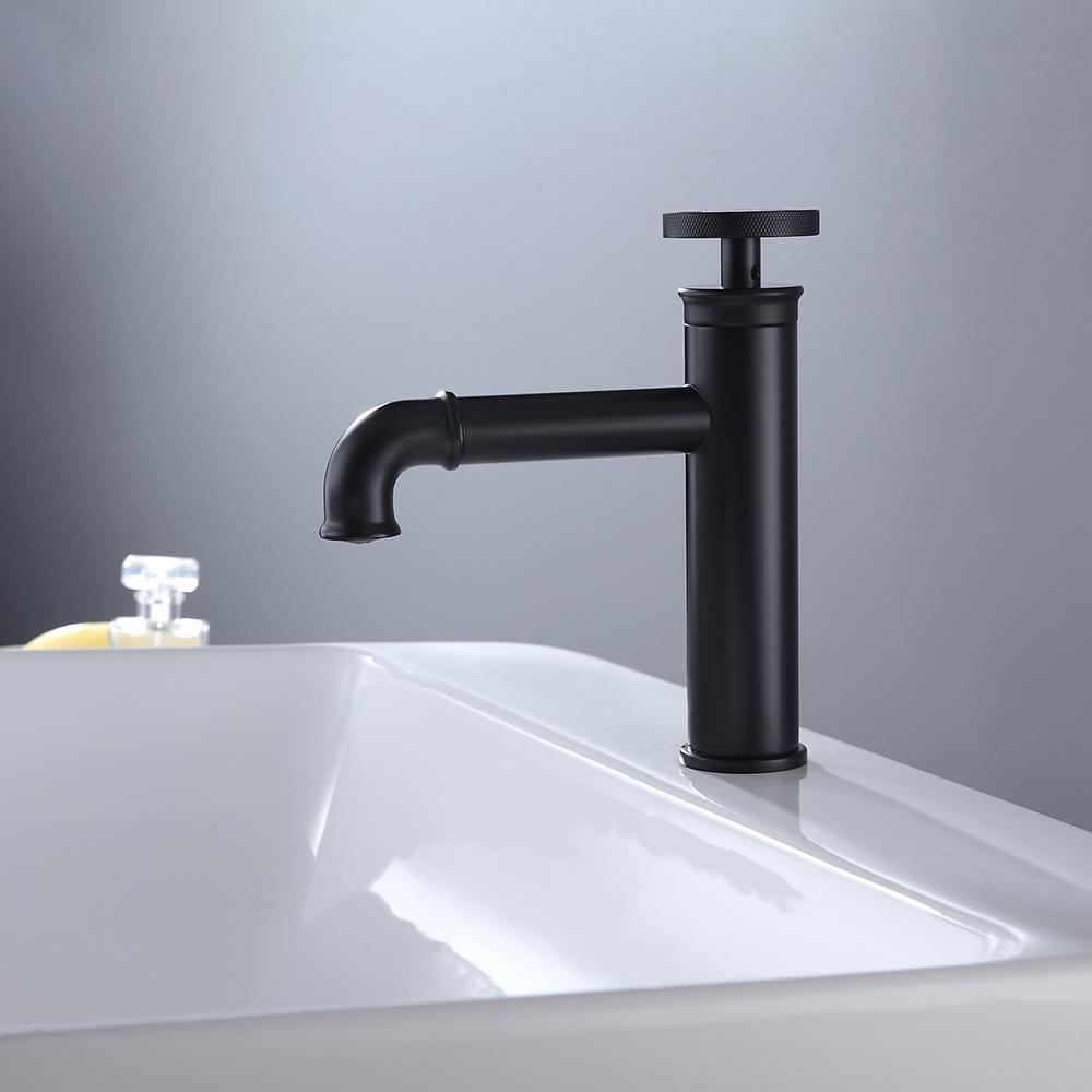 HMR - Ruth Single Hole Faucet Single Handle in Matte Black, Brass