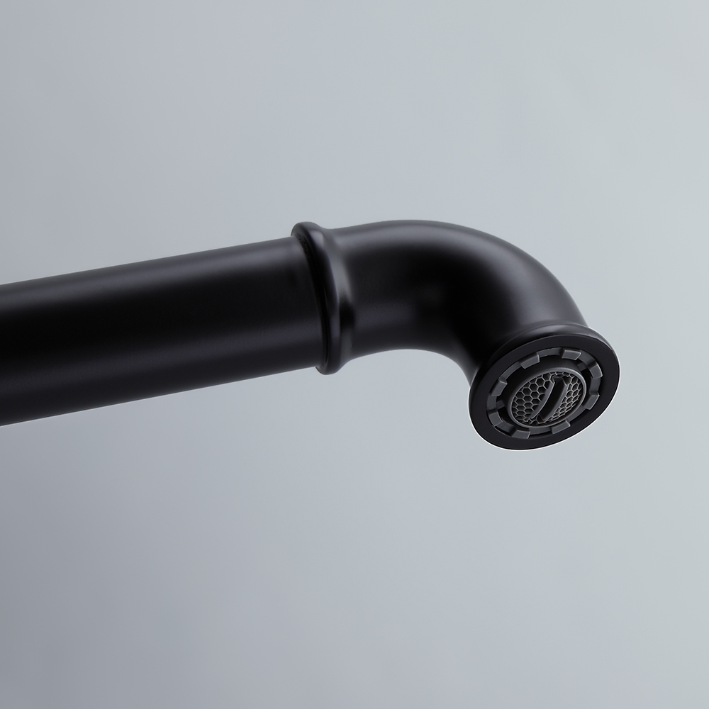 HMR - Ruth Single Hole Faucet Single Handle in Matte Black, Brass