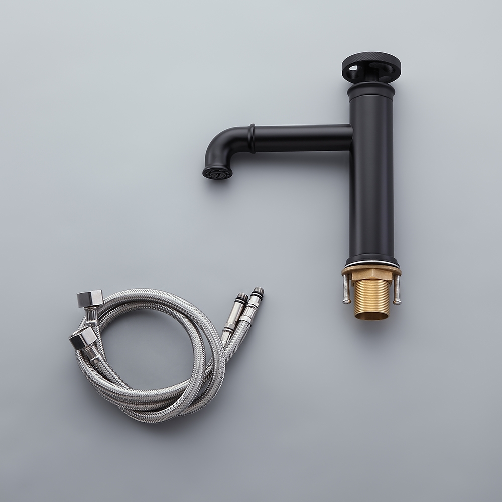 HMR - Ruth Single Hole Faucet Single Handle in Matte Black, Brass