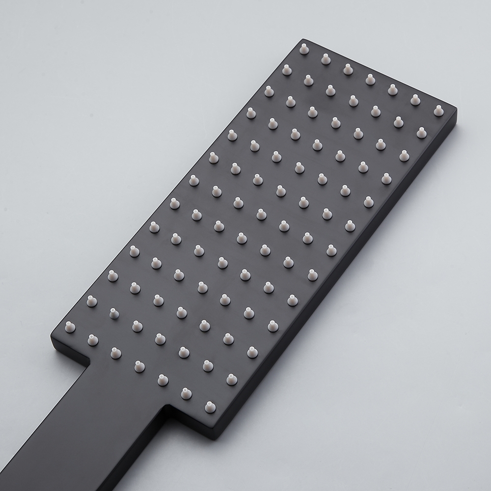 HMR - Shower Fixture with Rain Shower Head and Hand Shower in Black