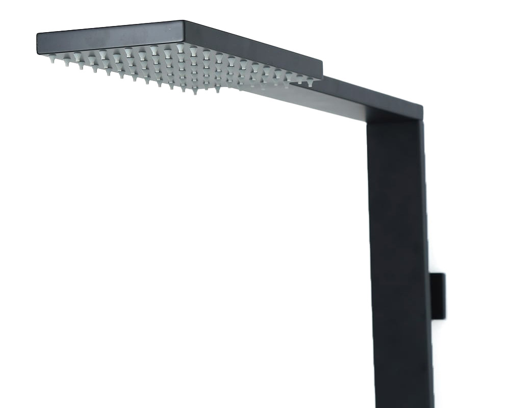 HMR - Shower Fixture with Rain Shower Head and Hand Shower in Black