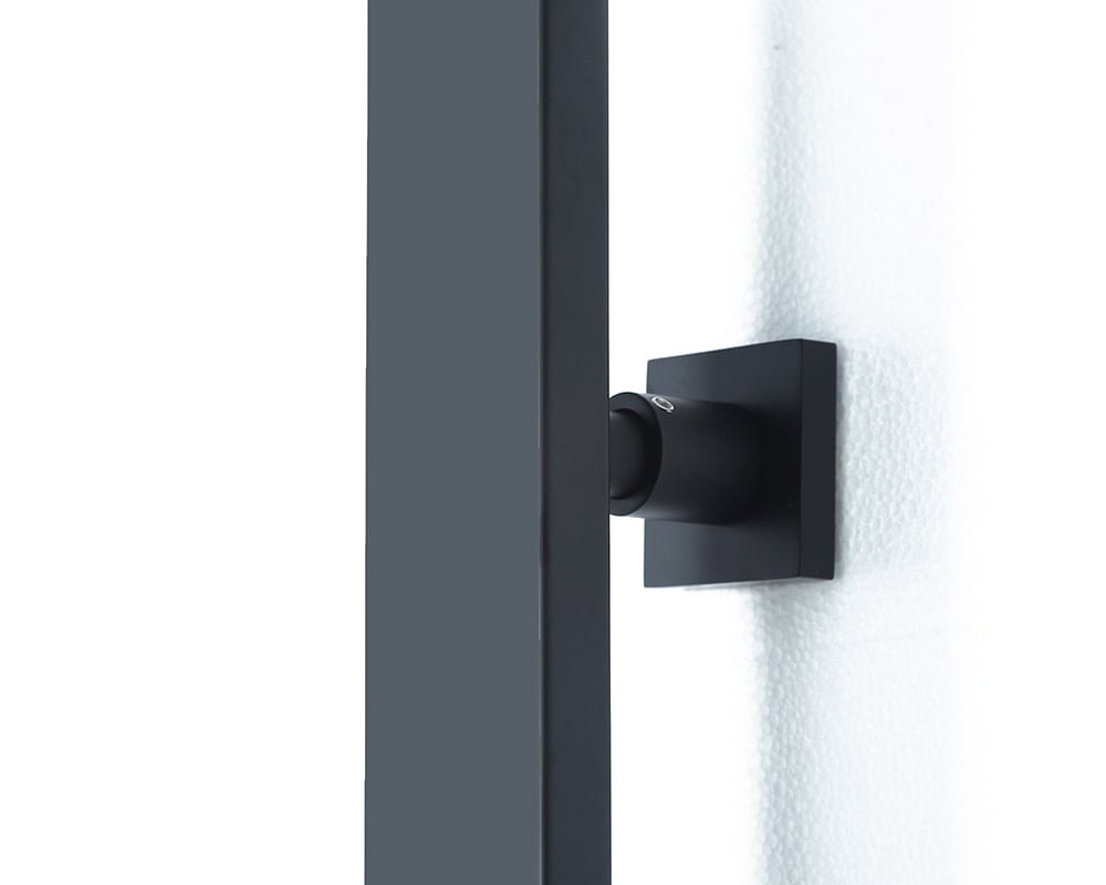 HMR - Shower Fixture with Rain Shower Head and Hand Shower in Black