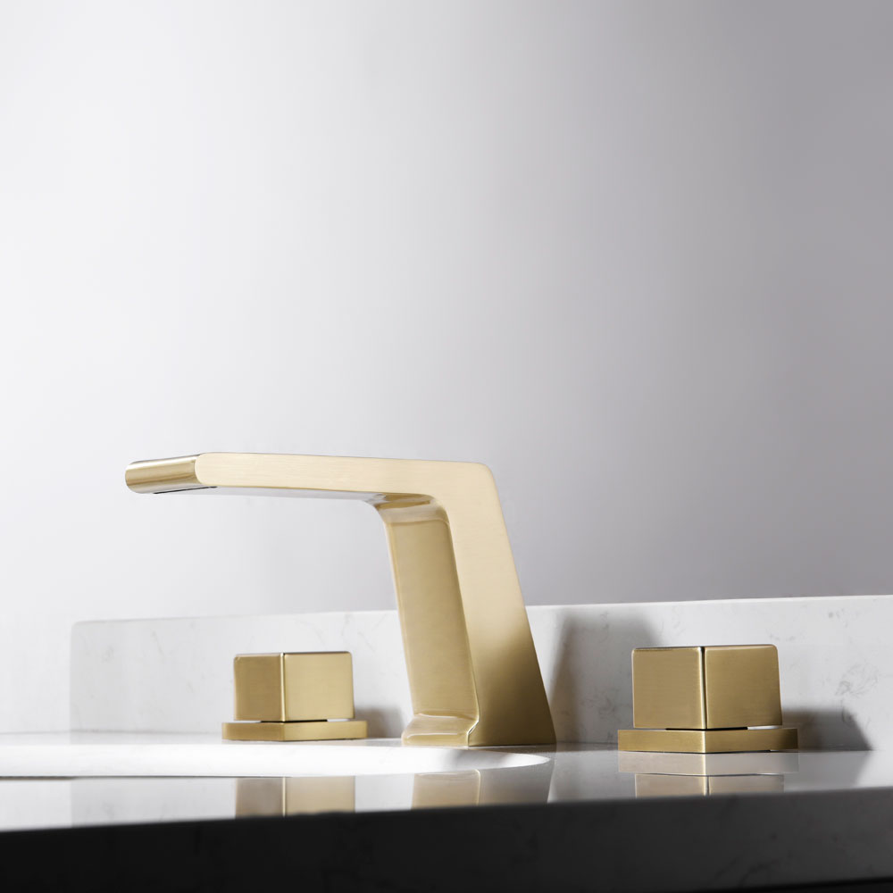 HMR - Rosa Waterfall Sink Faucet in Brass, Gold