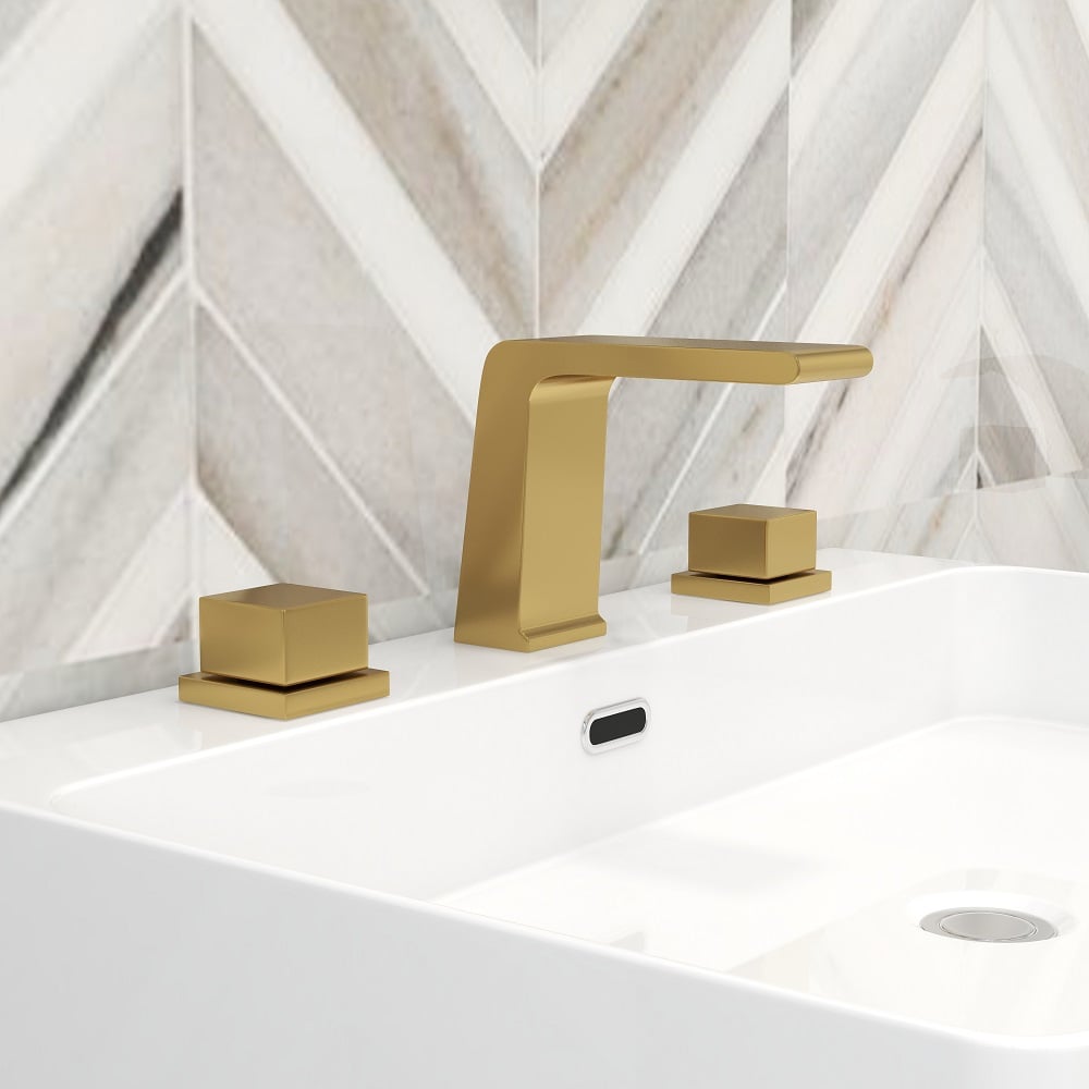 HMR - Rosa Waterfall Sink Faucet in Brass, Gold
