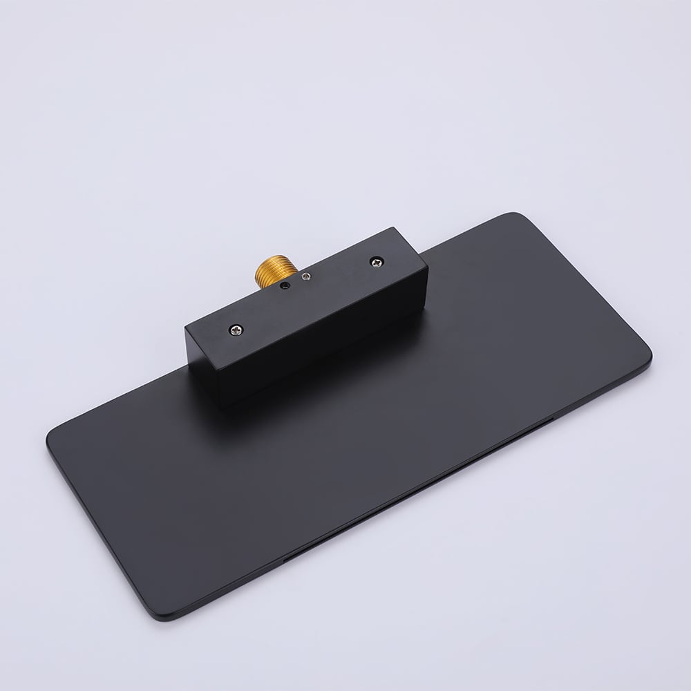HMR - Single Handle Wall Mount Bathroom Sink Faucet Solid Brass in Black