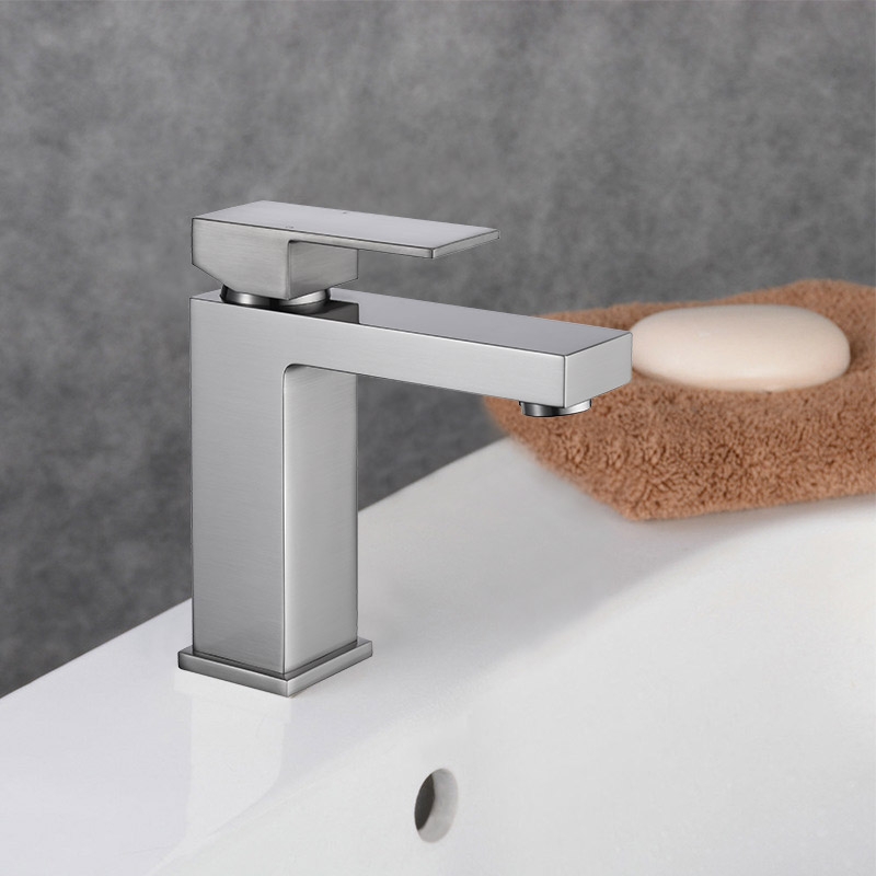 HMR - Vland Deck Mounted Handle Sink Faucet in Nickel Brass