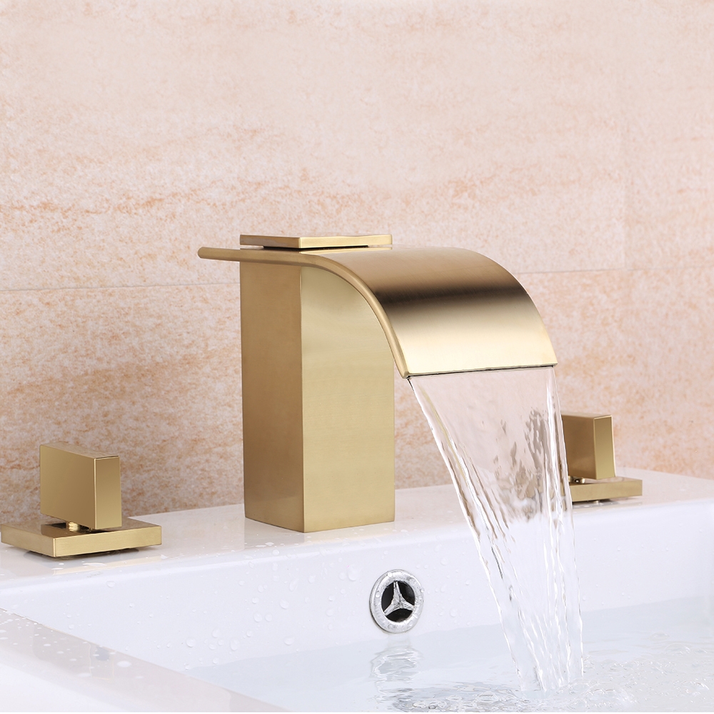 HMR - Double Handle Sink Faucet Solid Brass in Milly