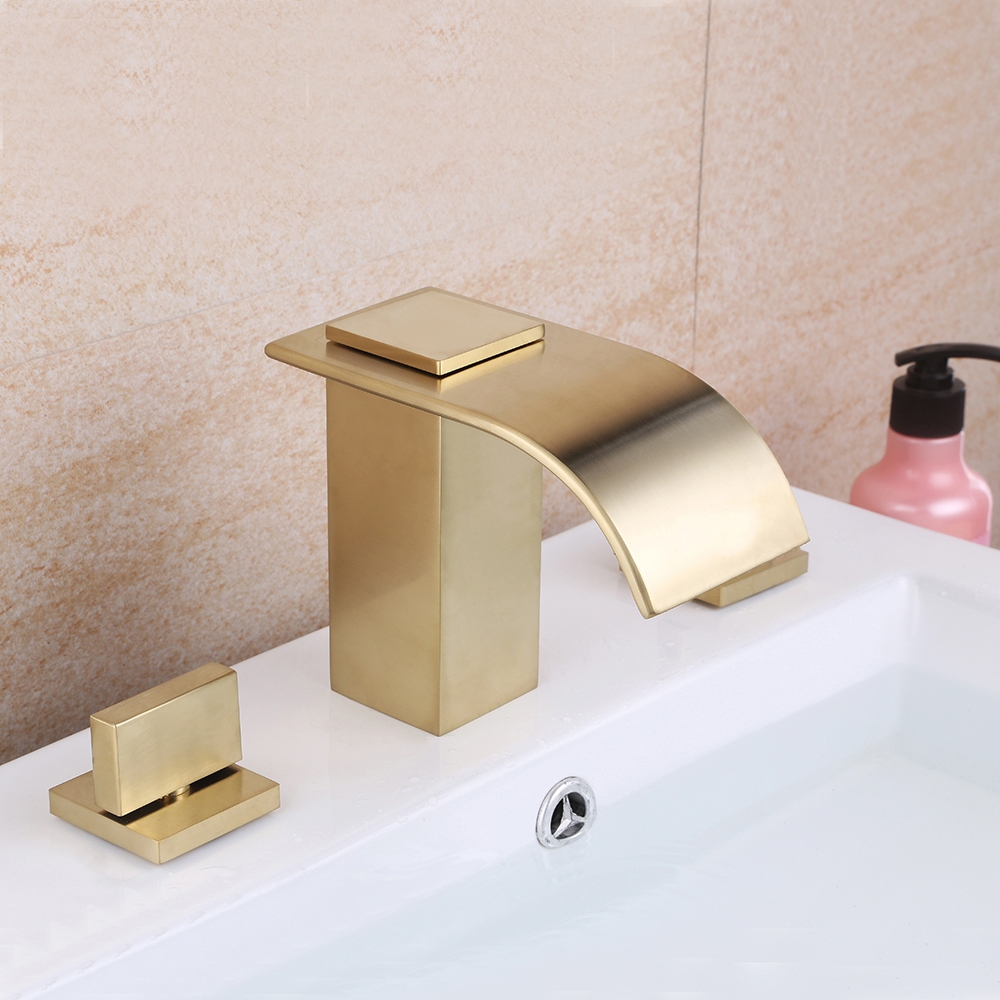 HMR - Double Handle Sink Faucet Solid Brass in Milly