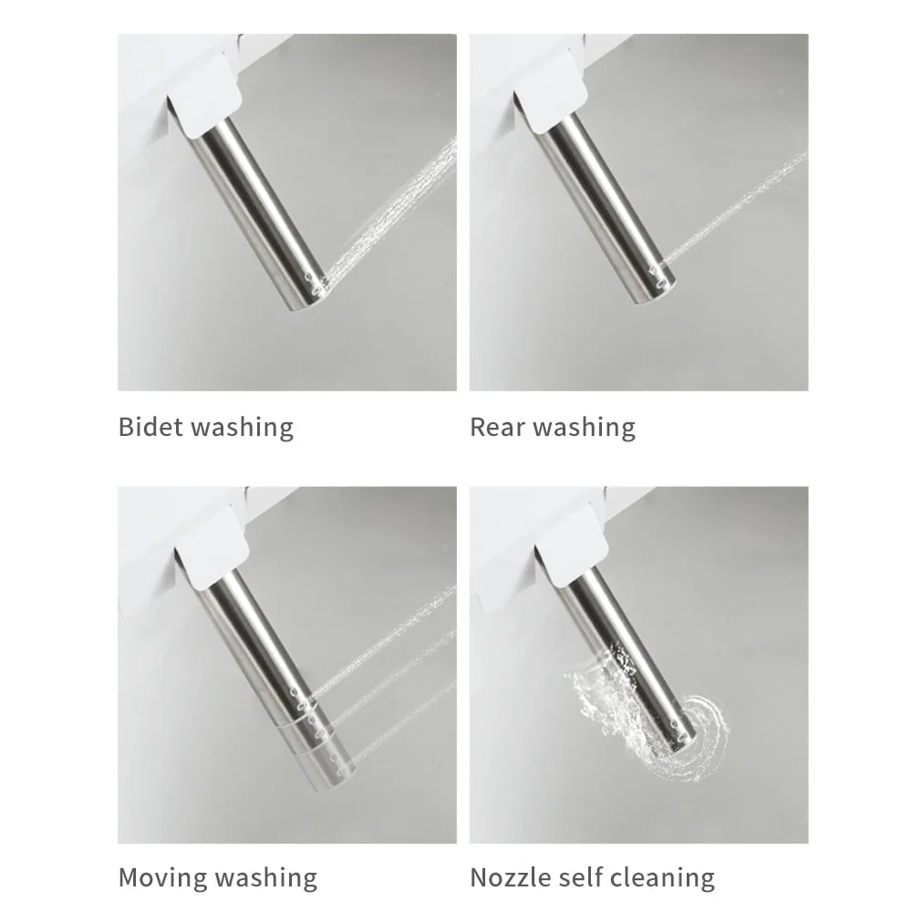 HMR - Modern Smart One-Piece Toilet and Bidet Foot Induction and Automatic Flushing in White