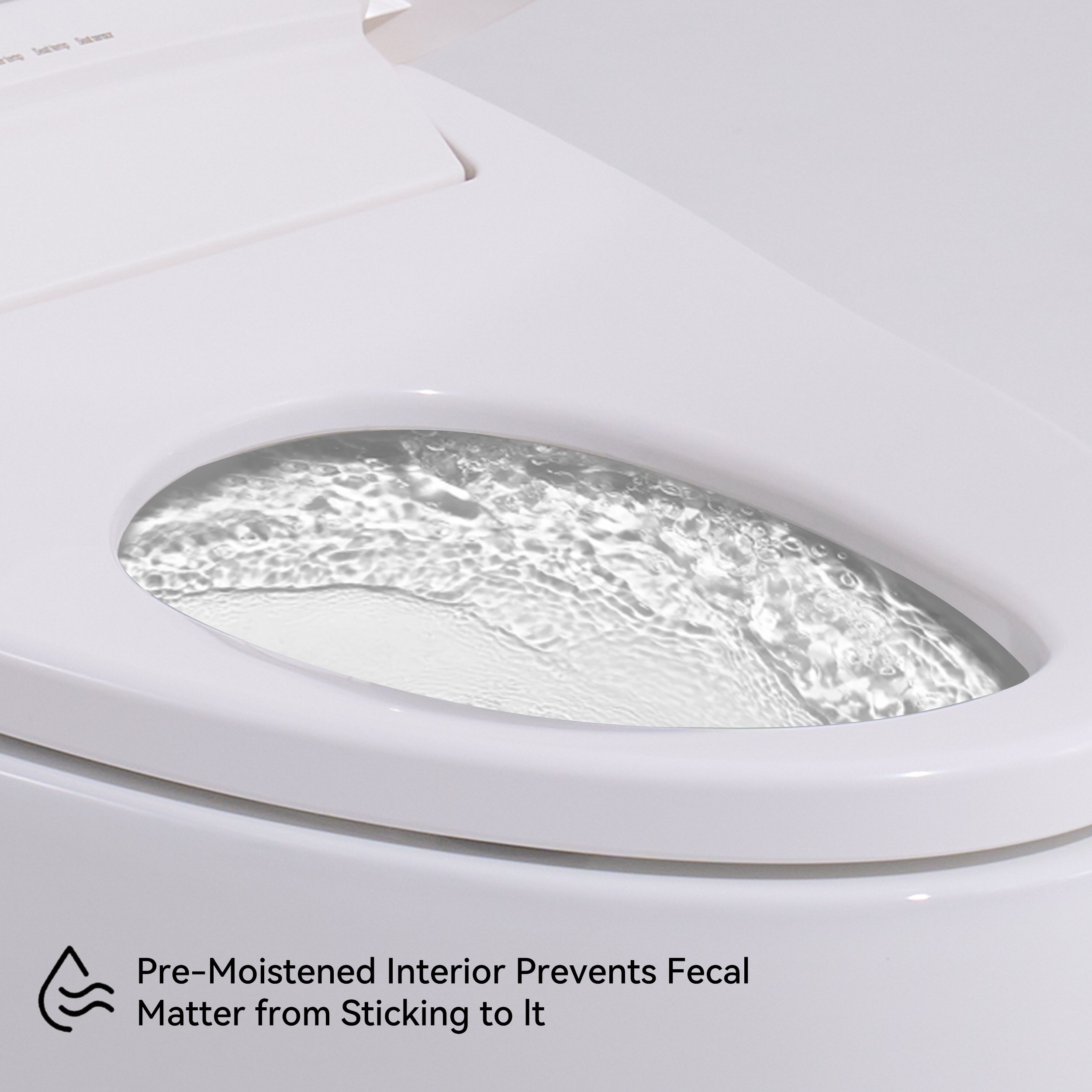 HMR - Modern Smart One-Piece Toilet and Bidet Foot Induction and Automatic Flushing in White
