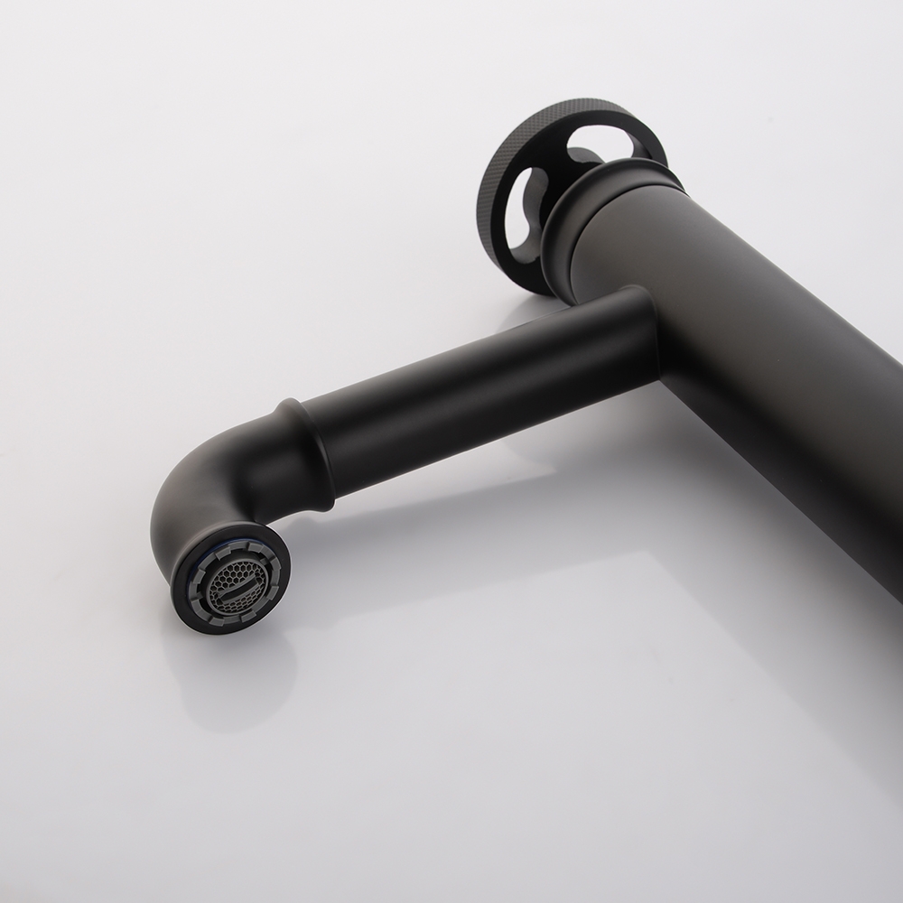 HMR - Ruth Vessel Sink Faucet Single Handle in Matte Black, Brass
