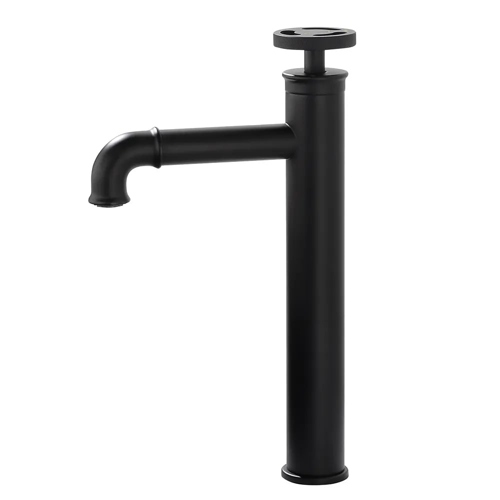 HMR - Ruth Vessel Sink Faucet Single Handle in Matte Black, Brass