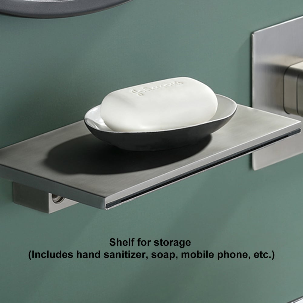 HMR Waterfall Wall Mount Bathroom Sink Faucet Single Knob - Brushed Nickel
