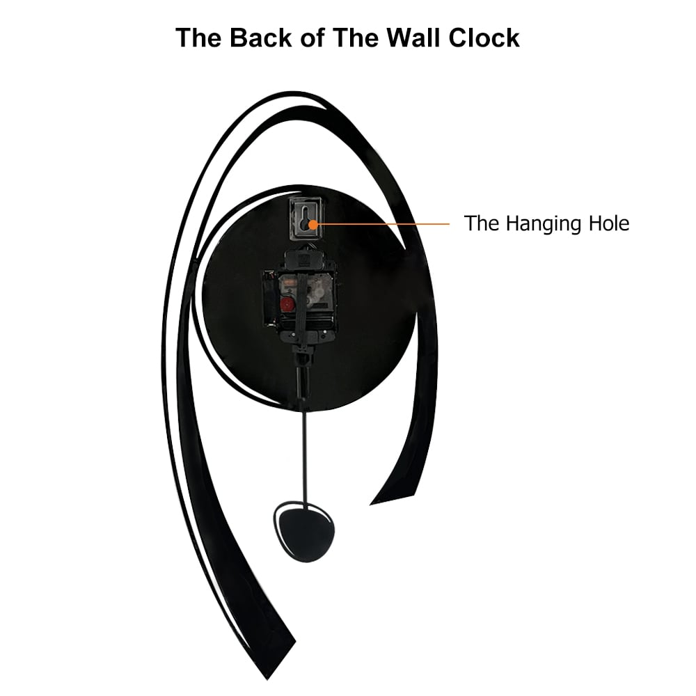 HMR - Wall Clock Home Background Hanging Art in Multi-Color