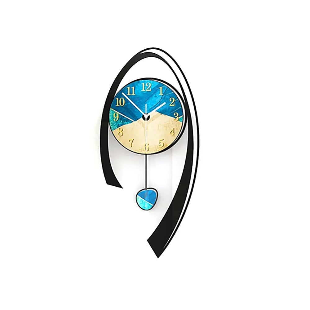 HMR - Wall Clock Home Background Hanging Art in Multi-Color