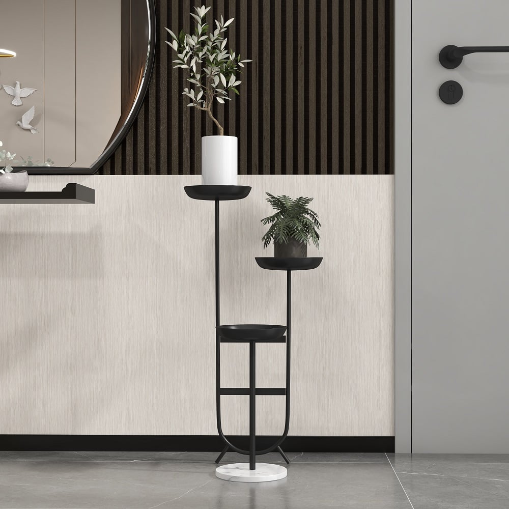 HMR - Chic Unique Shaped Metal Standing Plant Stand