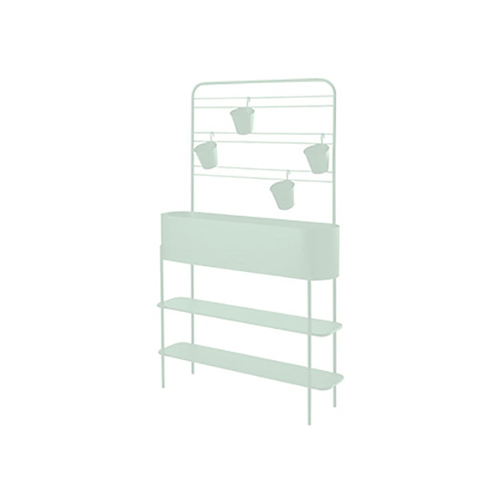 HMR - 3-Tier Rectangular Plant Stand Storage Shelf with Flowerpots