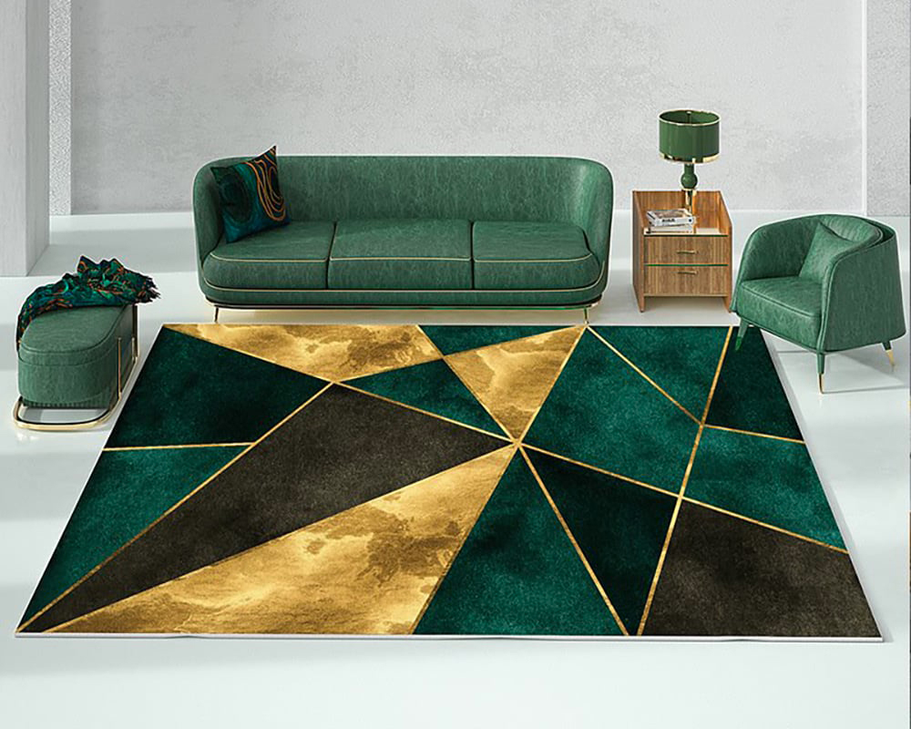 HMR - Modern 5' x 7' Geometric Rectangular Area Rug