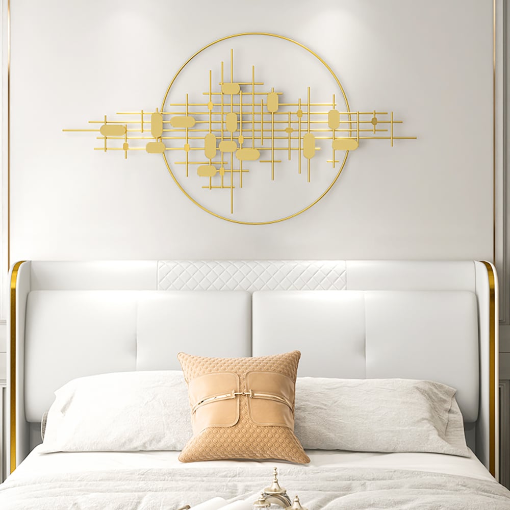 HMR - 3D Big Wall Decorative Metal Home Hanging Art in Gold