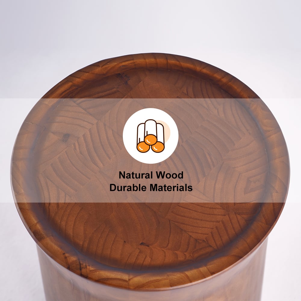 HMR Small Cottage Round Side Table - Walnut, Wood