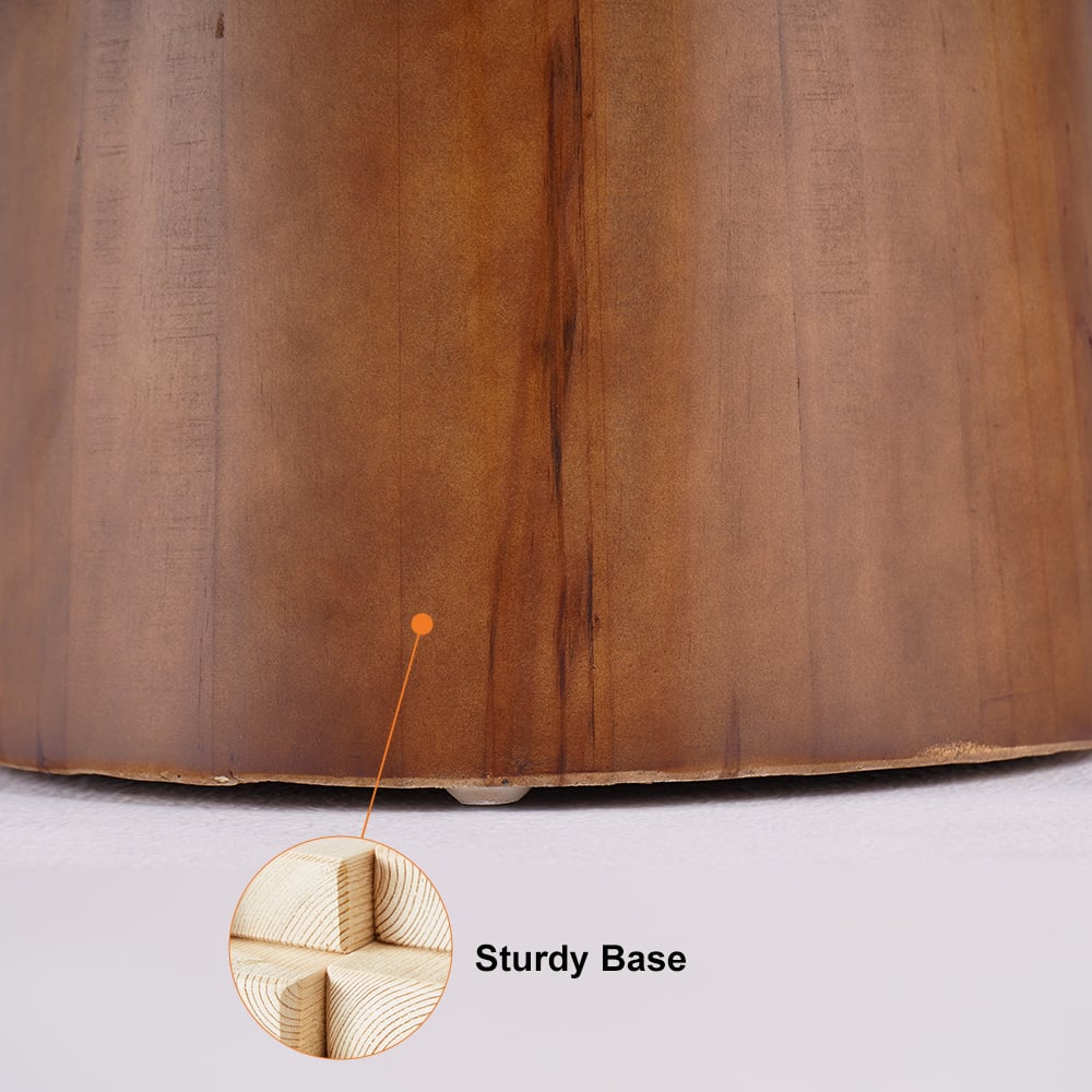 HMR Small Cottage Round Side Table - Walnut, Wood