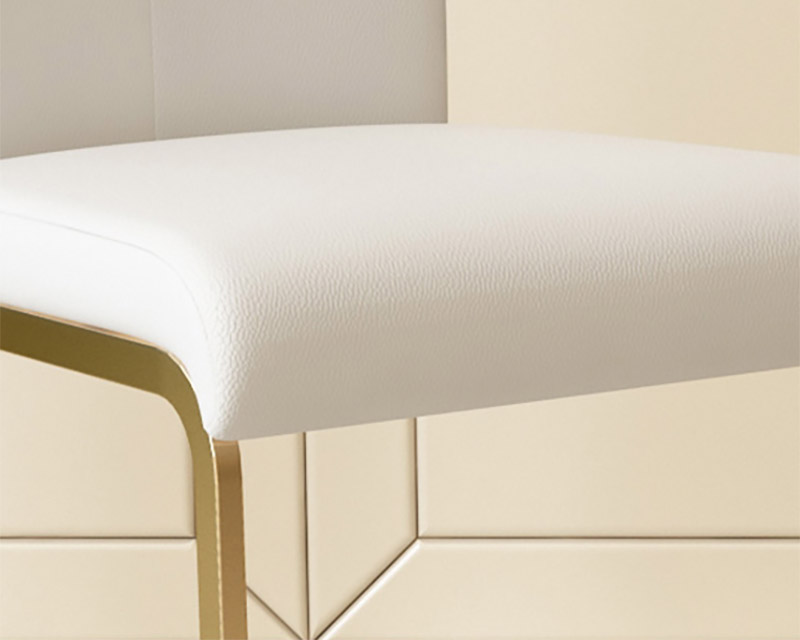 HMR Modern Dining Chairs with PU Leather Upholstery (Set of 2) - White