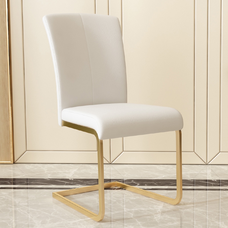 HMR Modern Dining Chairs with PU Leather Upholstery (Set of 4) - White