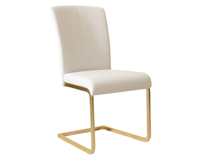 HMR Modern Dining Chairs with PU Leather Upholstery (Set of 4) - White