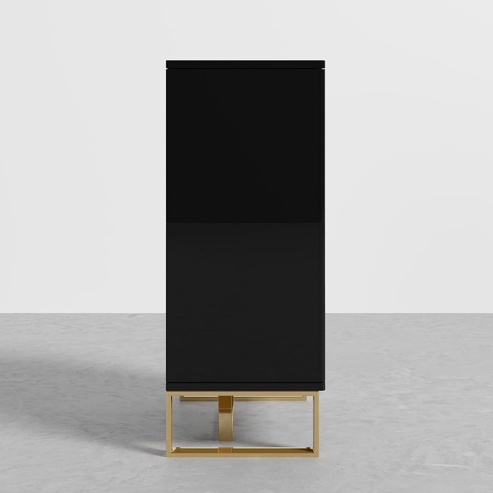 HMR Aro Series Shoe Cabinet - Black