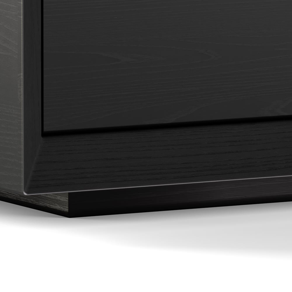 HMR Morami Series Modern 71" Rectangular TV Stand with 3 Drawers - Black